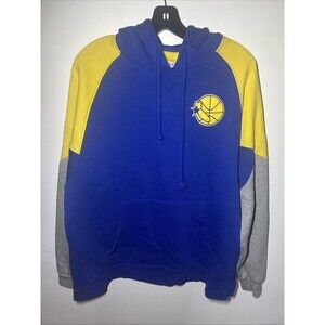 Large Golden State Warriors Sweatshirt Mens Gray Mitchell Ness Hardwood Classics